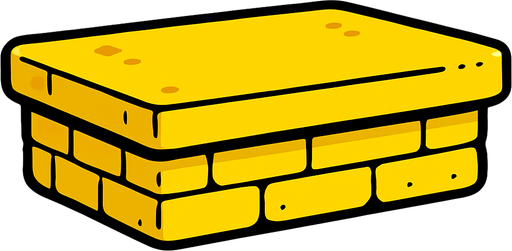 yellow platform.
In-Game asset.  2d.  High contrast.  No shadows