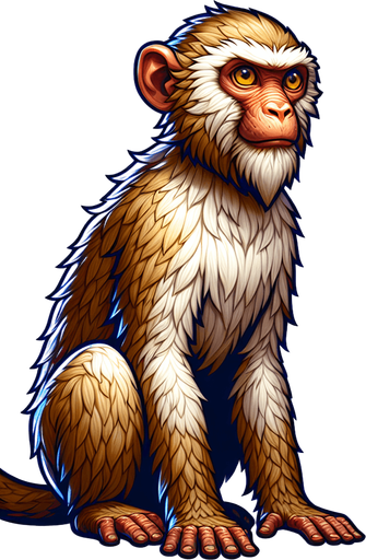 create a monkey.
Single Game Texture.  In-Game asset.  2d.  Blank background.  High contrast.  No shadows