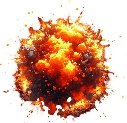 Fire particle. Single Game Texture. In-Game asset. 2d. black background. High contrast. No shadows.