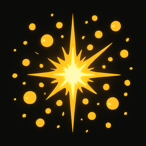 scatter light.
In-Game asset.  2d.  High contrast.  No shadows