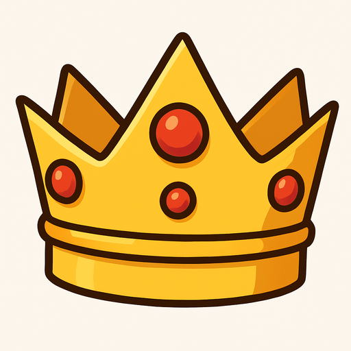 crown.
In-Game asset.  2d.  No shadows. cartoon. animate. simple
