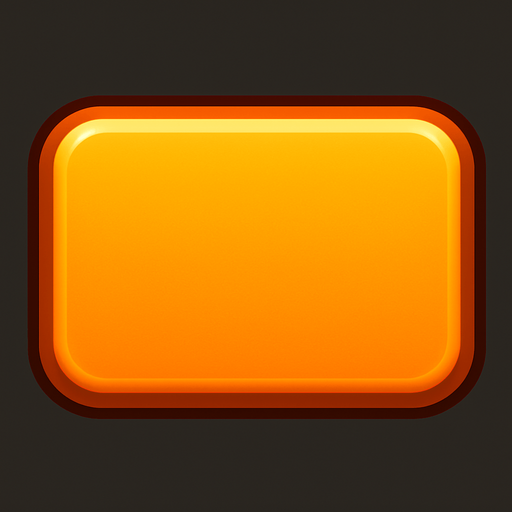 Create a 3D button with rounded corners, and make sure it appears in a rectangular shape..
In-Game asset.  2d.  High contrast.  No shadows