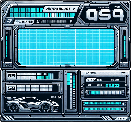 A 2D bar-style background asset with a sleek frame or container design to display nitro, health, or score bars in a street racing game HUD..
Single Game Texture.  In-Game asset.  2d.  Blank background.  High contrast.  No shadows