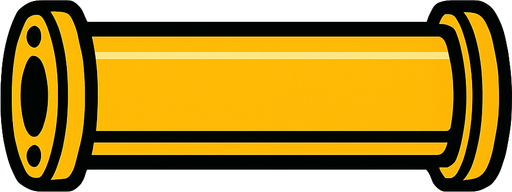 2d strait 2 sided pipe.
In-Game asset.  2d.  High contrast.  No shadows