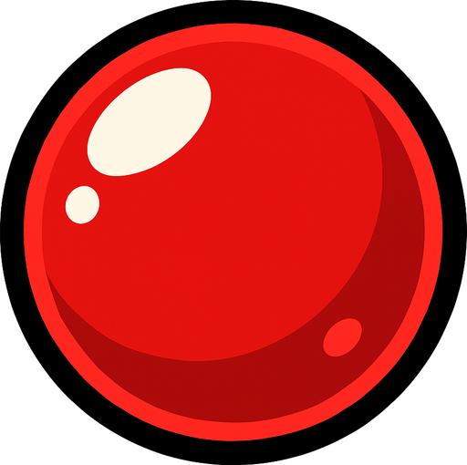 Red bubble.
In-Game asset.  2d.  High contrast.  No shadows