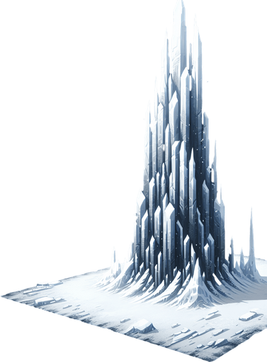 sharp taller snow & ice, light, HD, blur,
Single Game Texture. In-Game asset. 2d. Blank background. High contrast. No shadows.