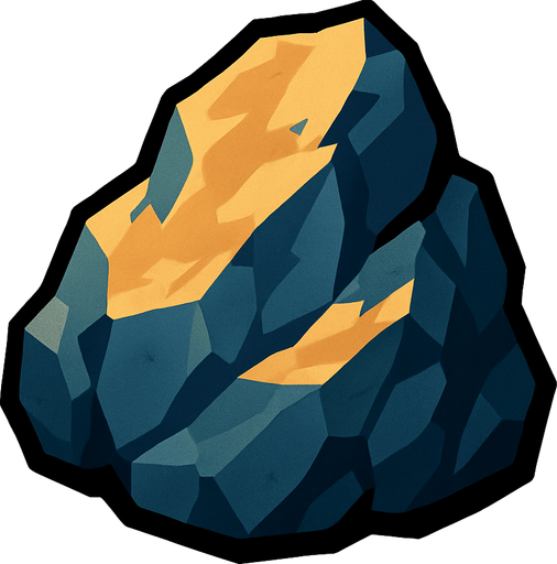Rock.
In-Game asset.  2d.  High contrast.  No shadows