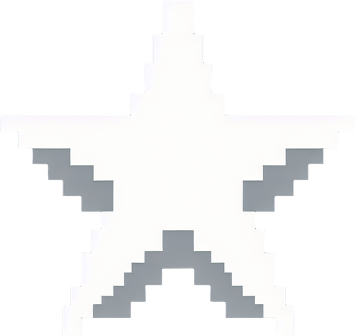 white star, no background, pixelart
Single Game Texture. In-Game asset. 2d. Blank background. High contrast. No shadows.