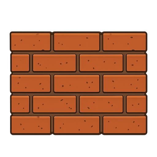 ladrillo . No background. Transparent background. Blank background. No shadows. 2d. In-Game asset. flat