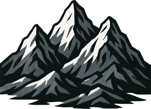 grii dağlar..
In-Game asset.  2d.  High contrast.  No shadows