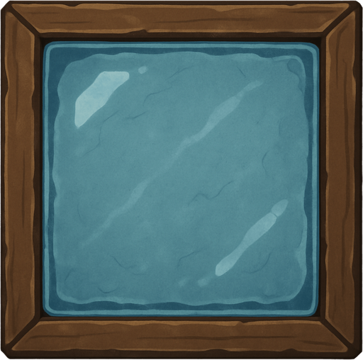 square glass top view.
In-Game asset