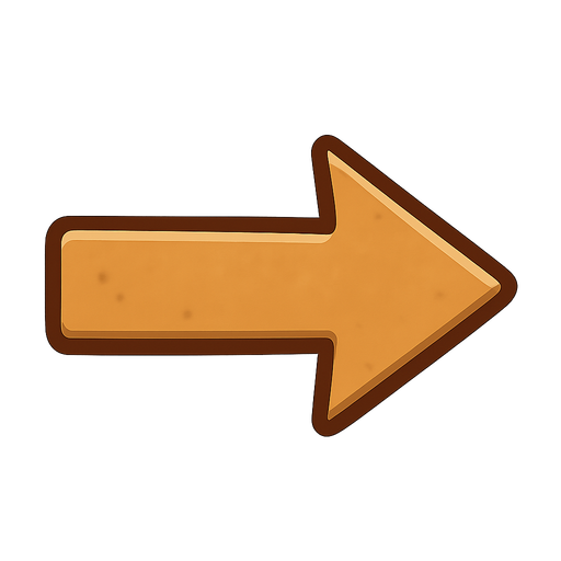 Sağ ok. No background. Transparent background. Blank background. No shadows. 2d. In-Game asset. flat