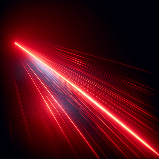 horizontal red laser beam