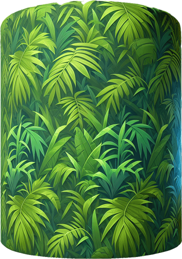 jungle grass.
Single Game Texture.  In-Game asset.  2d.  Blank background.  High contrast.  No shadows