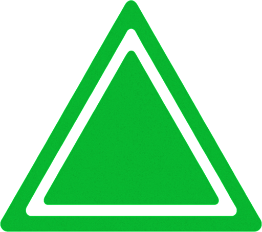 Bana yeşil bir üçgen yap.
In-Game asset.  2d.  High contrast.  No shadows