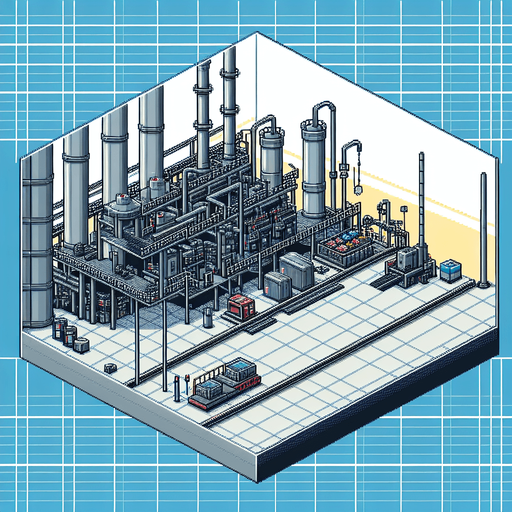 Pixel art, side view of a concrete factory floor . Single Game Texture. In-Game asset. 2d. Blank background. High contrast. No shadows.