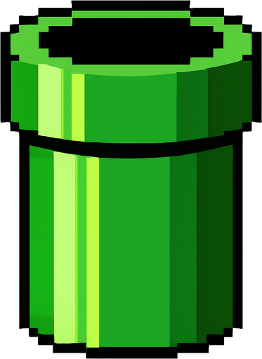 pipe.
In-Game asset.  2d.  High contrast.  No shadows. pipe