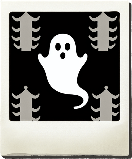 Polaroid photo of ghost, Japanese ghost
Single Game Texture. In-Game asset. 2d. Blank background. High contrast. No shadows.