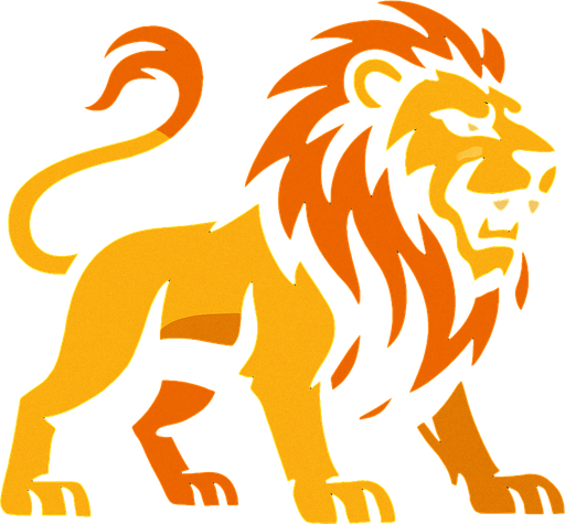 Lion.
In-Game asset.  2d.  High contrast.  No shadows