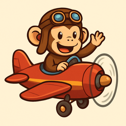 Add a monkey flying with plane.
In-Game asset.  2d.  No shadows