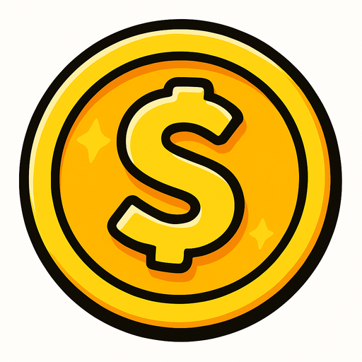 Coin.
In-Game asset.  2d.  High contrast.  No shadows