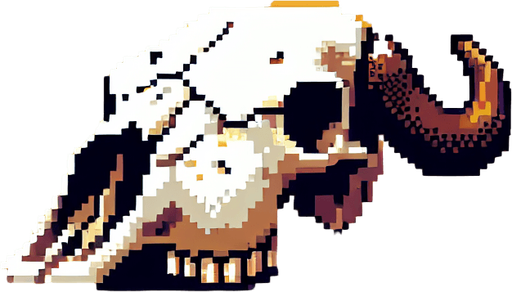 desert buffalo skull.
video game sprite