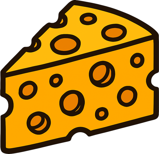 cheese.
In-Game asset.  2d.  High contrast.  No shadows