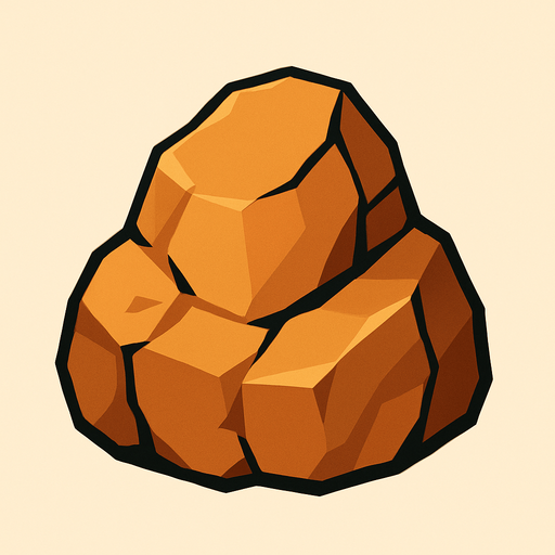 2d rock for game.
In-Game asset.  2d.  High contrast.  No shadows