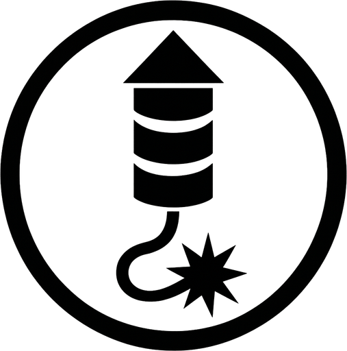 Vertical cohete de fuego artificial chino