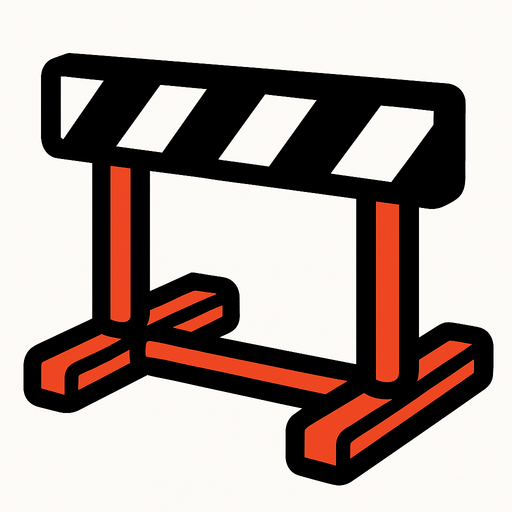 running obstacle.
In-Game asset.  2d.  High contrast.  No shadows
