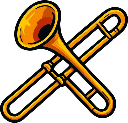 make a 2d trambone image.
In-Game asset.  2d.  High contrast