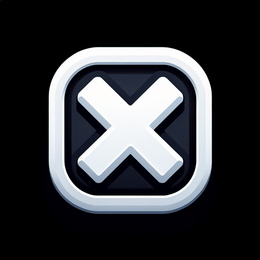 A white X in a circle, like for a close window button in a game.
Single Game Texture. In-Game asset. 2d. Blank background. High contrast. No shadows.