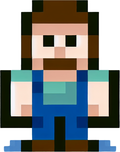 minecraft steve pikcel.
Single Game Texture. In-Game asset. 2d. Blank background. High contrast. No shadows.