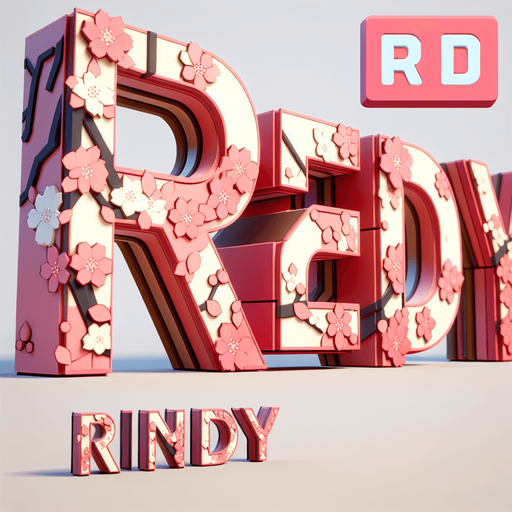 the letters 'Ready' in 3d with a japanese cartoon cherry blossom flair.
Single Game Texture.  In-Game asset.  2d.  Blank background.  High contrast.  No shadows