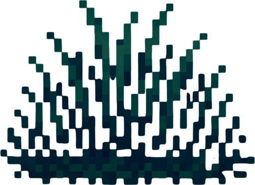 Cesped oscuro de noche pixel art.
In-Game asset.  2d.  High contrast.  No shadows