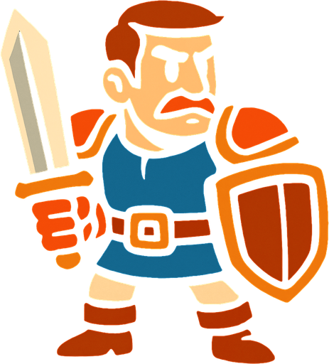 Karekter insan.
In-Game asset.  2d.  High contrast.  No shadows