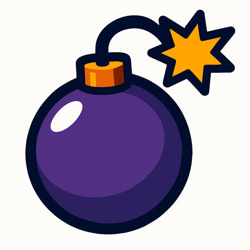 Bomb.
In-Game asset.  2d.  High contrast.  No shadows