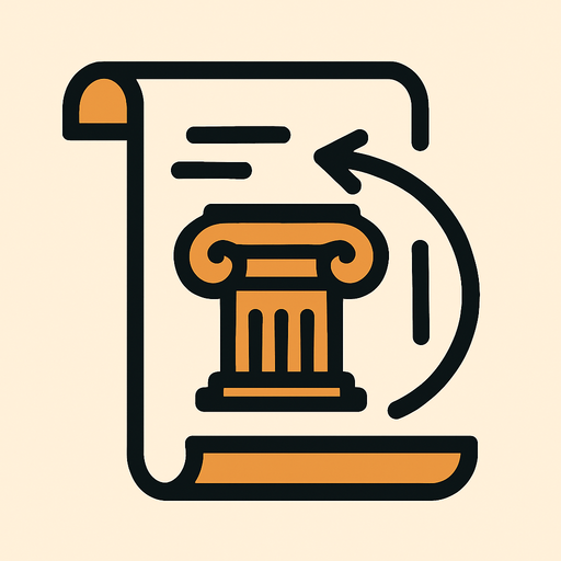 Minimalist icon of history.
In-Game asset.  2d.  High contrast.  No shadows