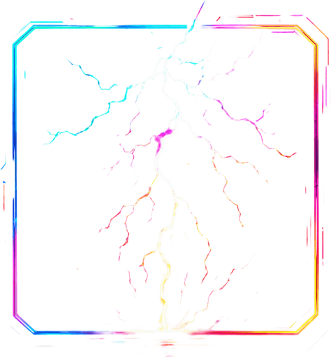 Ability icon 'Lighting storm' . cyberpunk. abstract. Futuer. different colors. HD colors