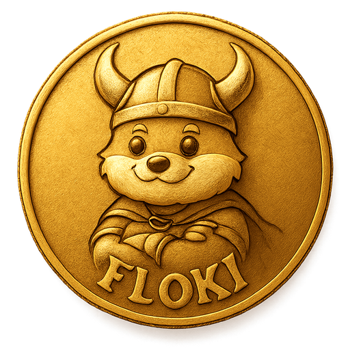 Golden coin with Floki
