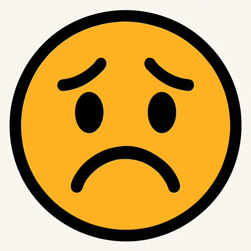 sad face.
In-Game asset.  2d.  High contrast.  No shadows. sad face