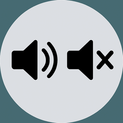 sound on and sound off icons