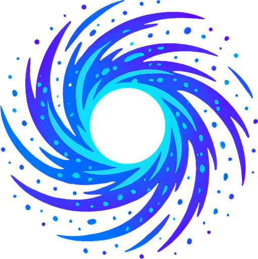 Karadelik vortex parçacık spiral.
In-Game asset.  2d.  High contrast.  No shadows