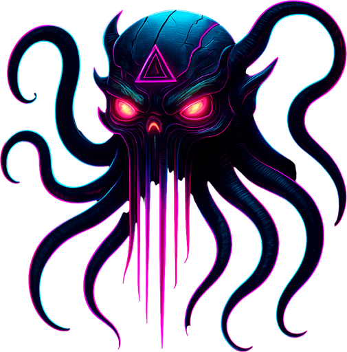 Cutout, only one, cyberpunk neon glow