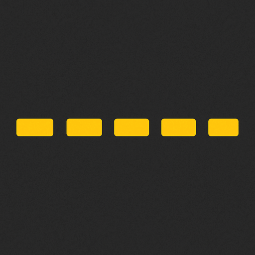 Road line.
In-Game asset.  2d.  High contrast.  No shadows