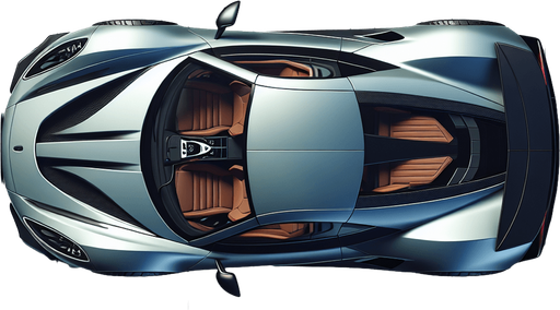 top down horizontal lamborghini.
Single Game Texture.  In-Game asset.  2d.  Blank background.  High contrast.  No shadows