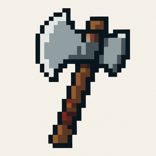 Hacha
Pixel.
In-Game asset.  2d.  High contrast.  No shadows