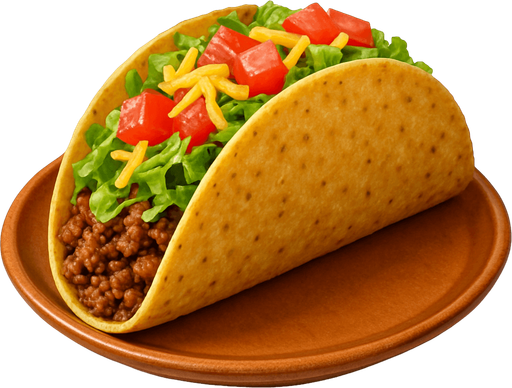 Tabakta Taco - Gerçekçi - Yazısız.
In-Game asset.  2d.  High contrast.  No shadows