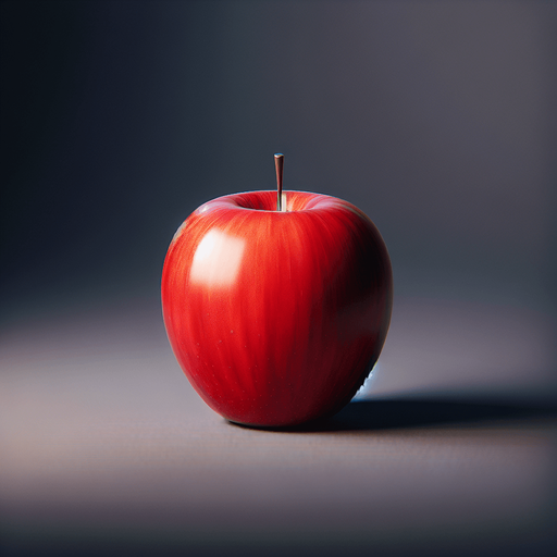 Red apple.
Single Game Texture.  In-Game asset.  2d.  Blank background.  High contrast.  No shadows