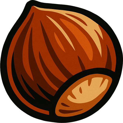 hazelnut.
In-Game asset.  2d.  High contrast.  No shadows
